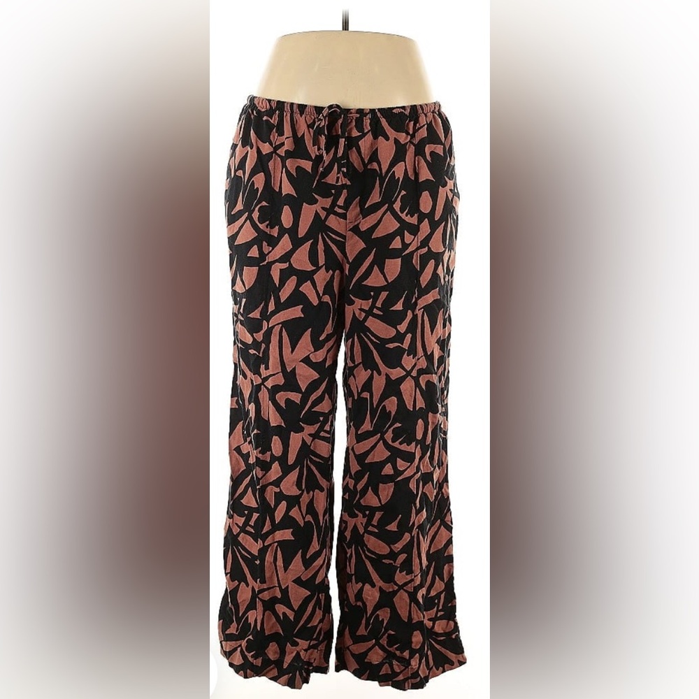 a new day Black and Brown Wide Leg linen Pants